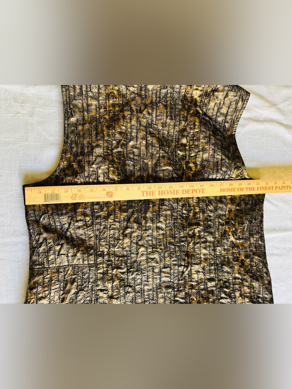 Zenergy by Chico’s Metallic Bronze Quilted Leopard Print Vest - Size 3/Women 16 - Picture 6 of 11